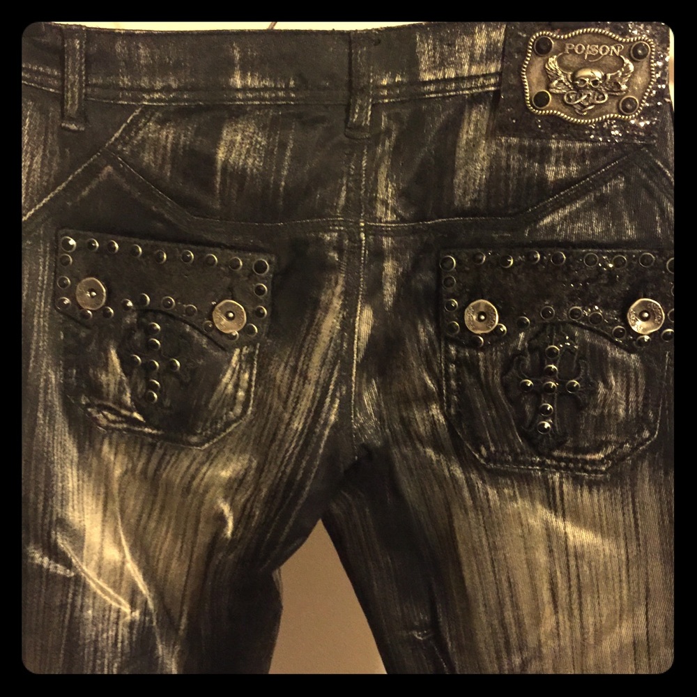 Poison Denim Jeans Size 7/8 28” One Time Use EEUC!